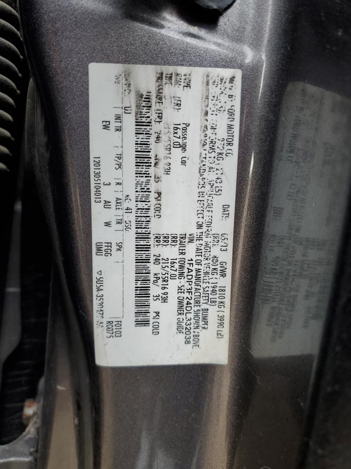 2013 Ford Focus Se VIN: 1FADP3F24DL332038 Lot: 85333565