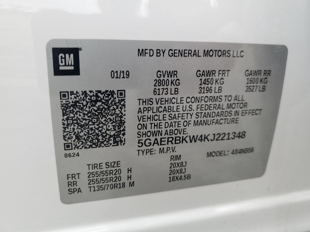 2019 Buick Enclave Essence VIN: 5GAERBKW4KJ221348 Lot: 81612865
