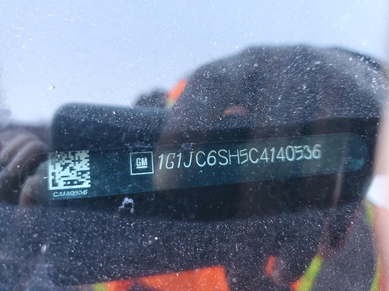 2012 Chevrolet Sonic Lt VIN: 1G1JC6SH5C4140536 Lot: 85145585