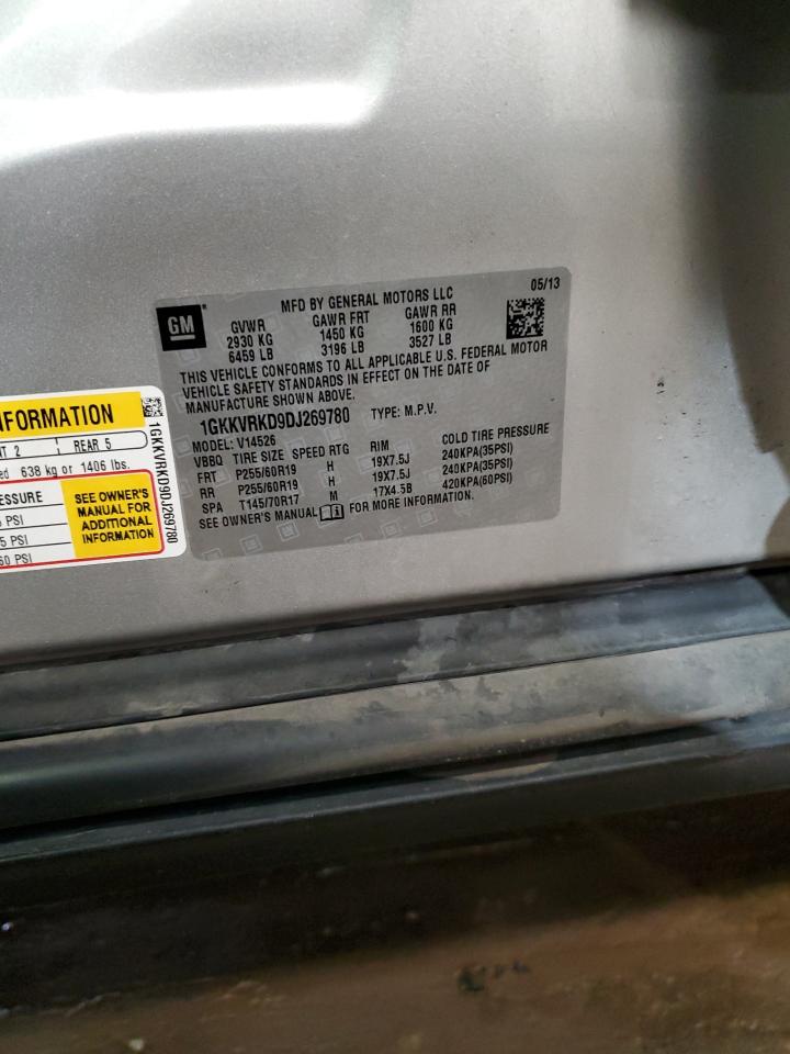 2013 GMC Acadia Slt-1 VIN: 1GKKVRKD9DJ269780 Lot: 86484065