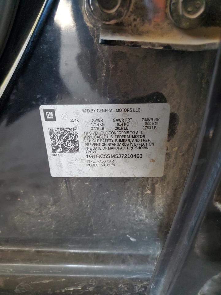 2018 Chevrolet Cruze Ls VIN: 1G1BC5SM5J7210463 Lot: 85599315