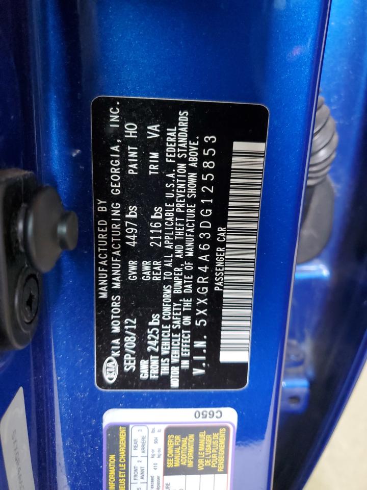 2013 Kia Optima Sx VIN: 5XXGR4A63DG125853 Lot: 82741045