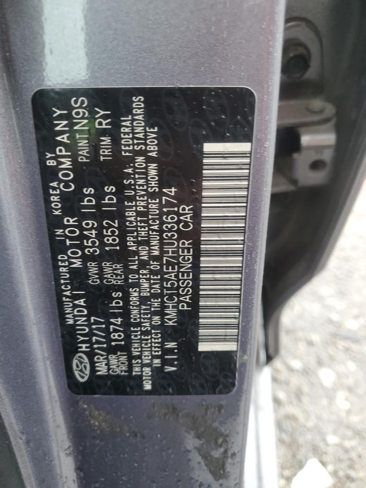 2017 Hyundai Accent Se VIN: KMHCT5AE7HU336174 Lot: 84587965