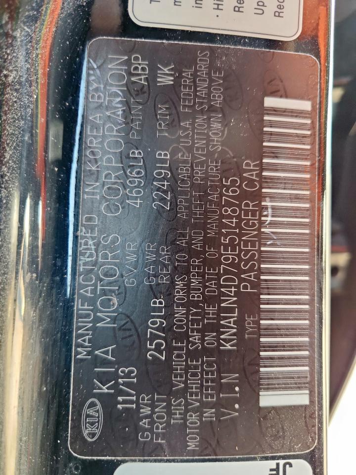 2014 Kia Cadenza Premium VIN: KNALN4D79E5148765 Lot: 84926745