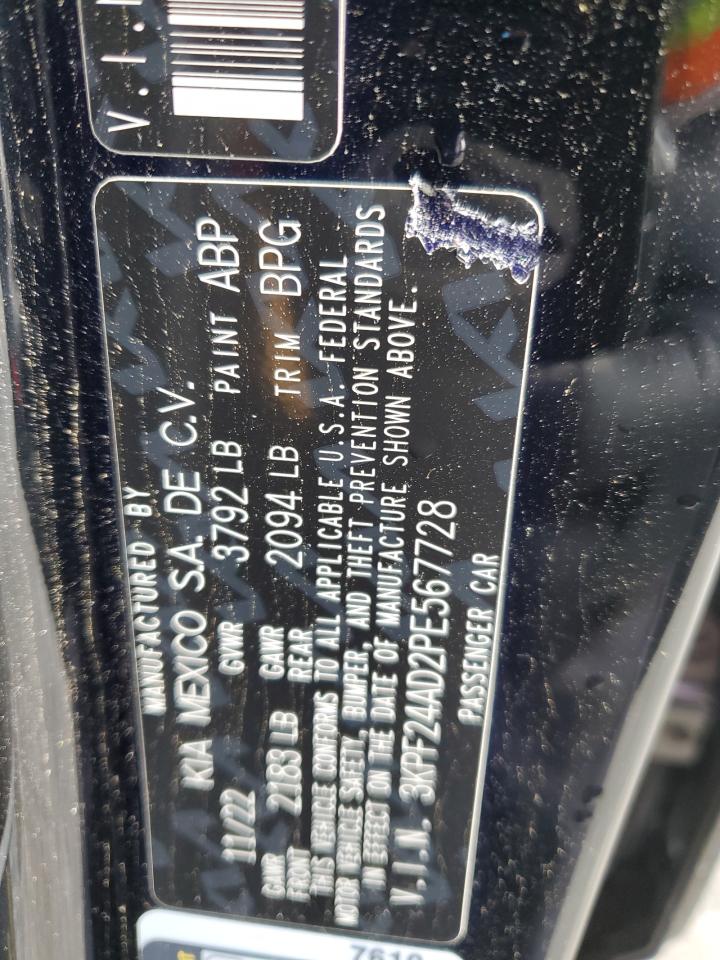 2023 Kia Forte Lx VIN: 3KPF24AD2PE567728 Lot: 86664325