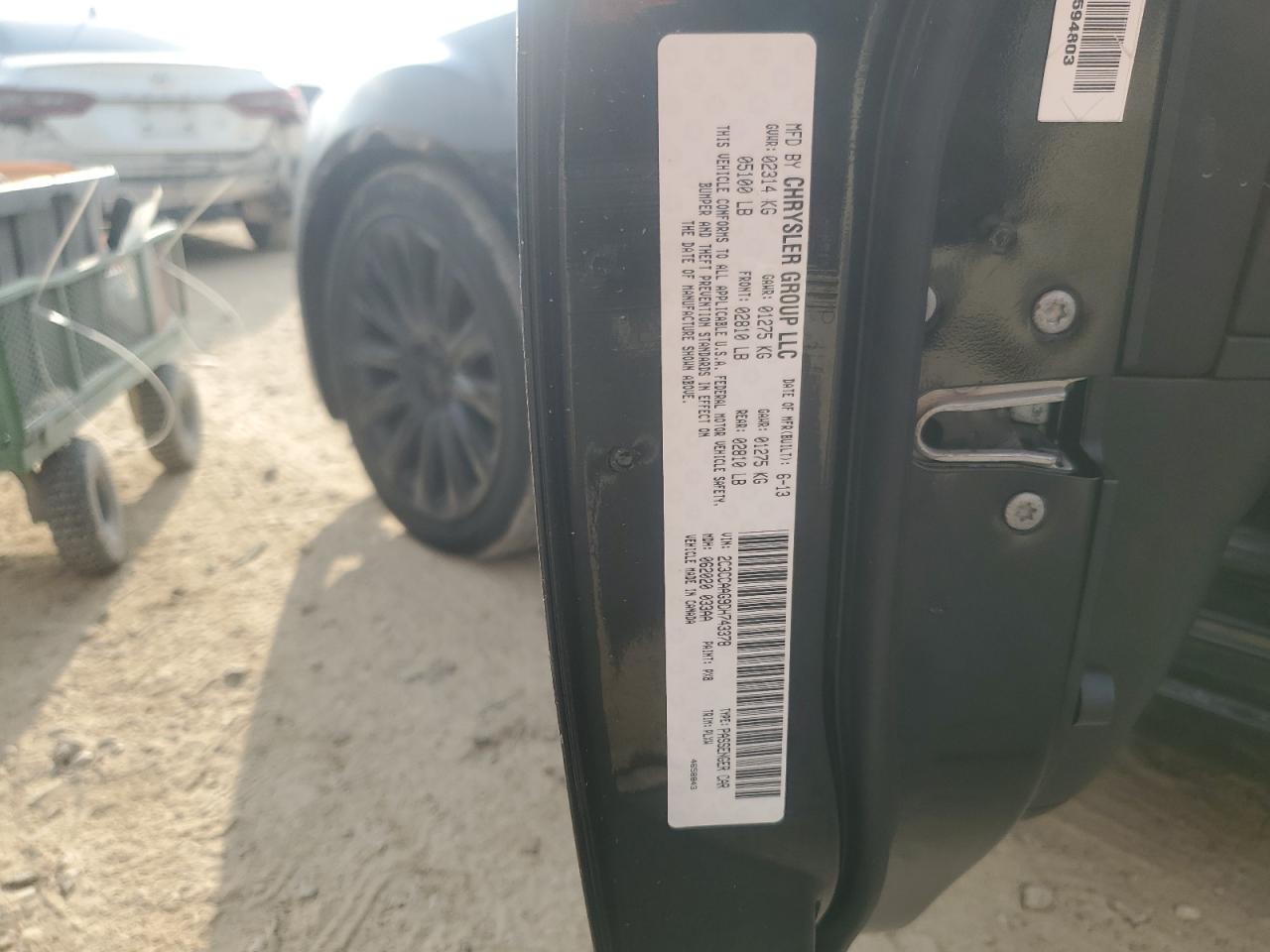 2013 Chrysler 300 VIN: 2C3CCAAG9DH743378 Lot: 82558285