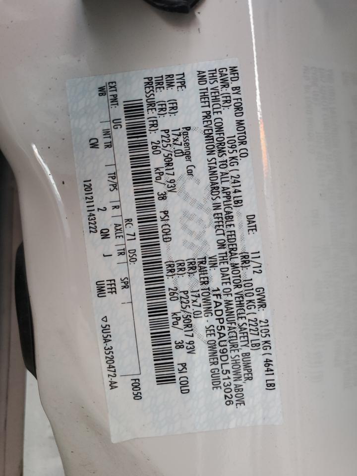 2013 Ford C-Max Se VIN: 1FADP5AU9DL513026 Lot: 90908085