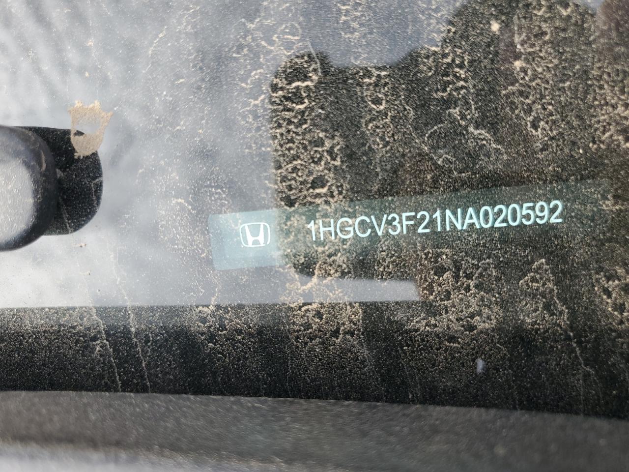 2022 Honda Accord Hybrid Sport VIN: 1HGCV3F21NA020592 Lot: 89700975