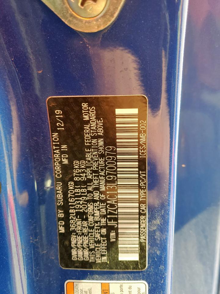 2020 Subaru Brz Limited VIN: JF1ZCAC13L9700979 Lot: 90631675