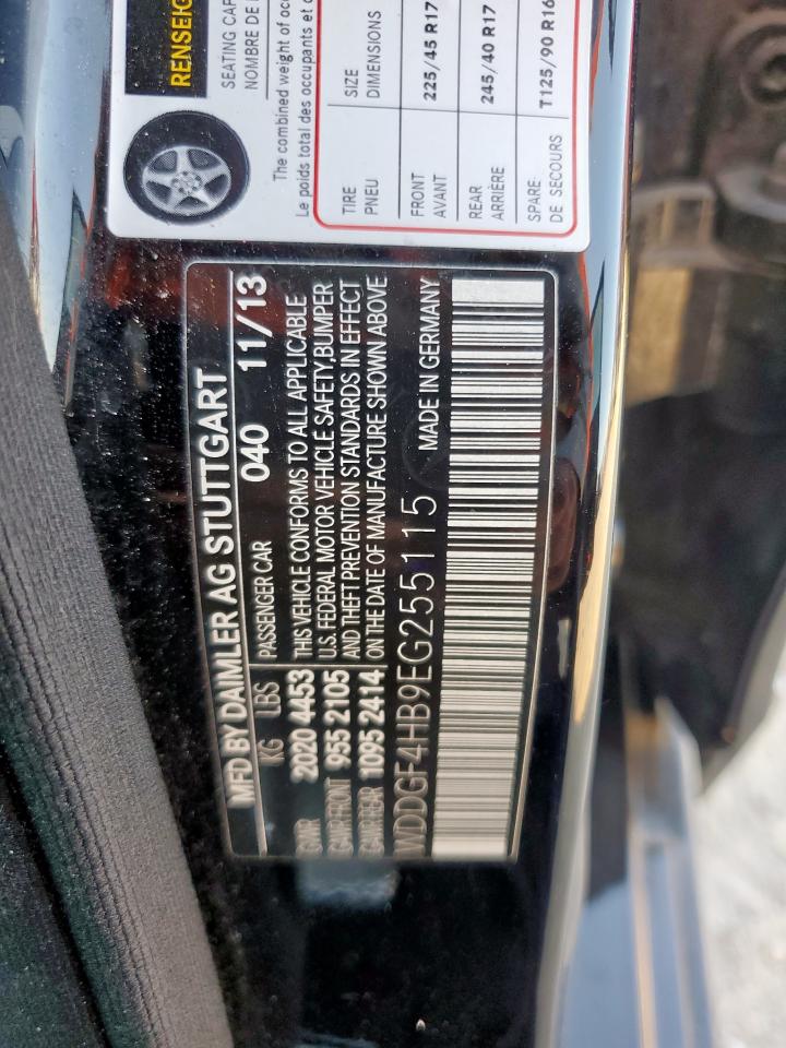 2014 Mercedes-Benz C 250 VIN: WDDGF4HB9EG255115 Lot: 84395785