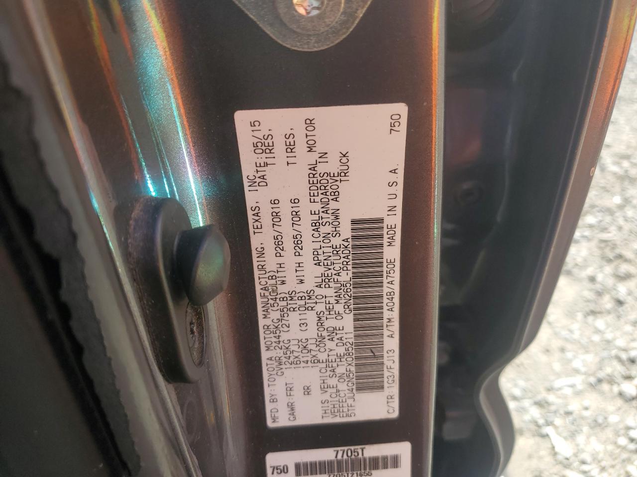 2015 Toyota Tacoma Double Cab Prerunner VIN: 5TFJU4GN5FX085211 Lot: 85181705