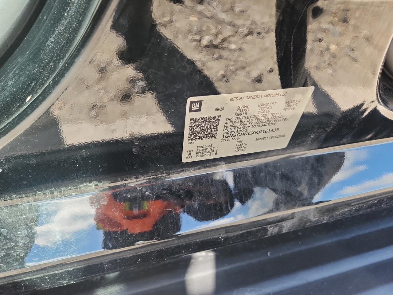 2019 Chevrolet Suburban C1500 Lt VIN: 1GNSCHKCXKR161435 Lot: 90894635