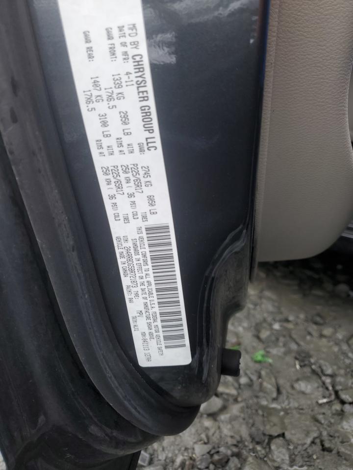 2011 Chrysler Town & Country Touring L VIN: 2A4RR8DG5BR721873 Lot: 86427045