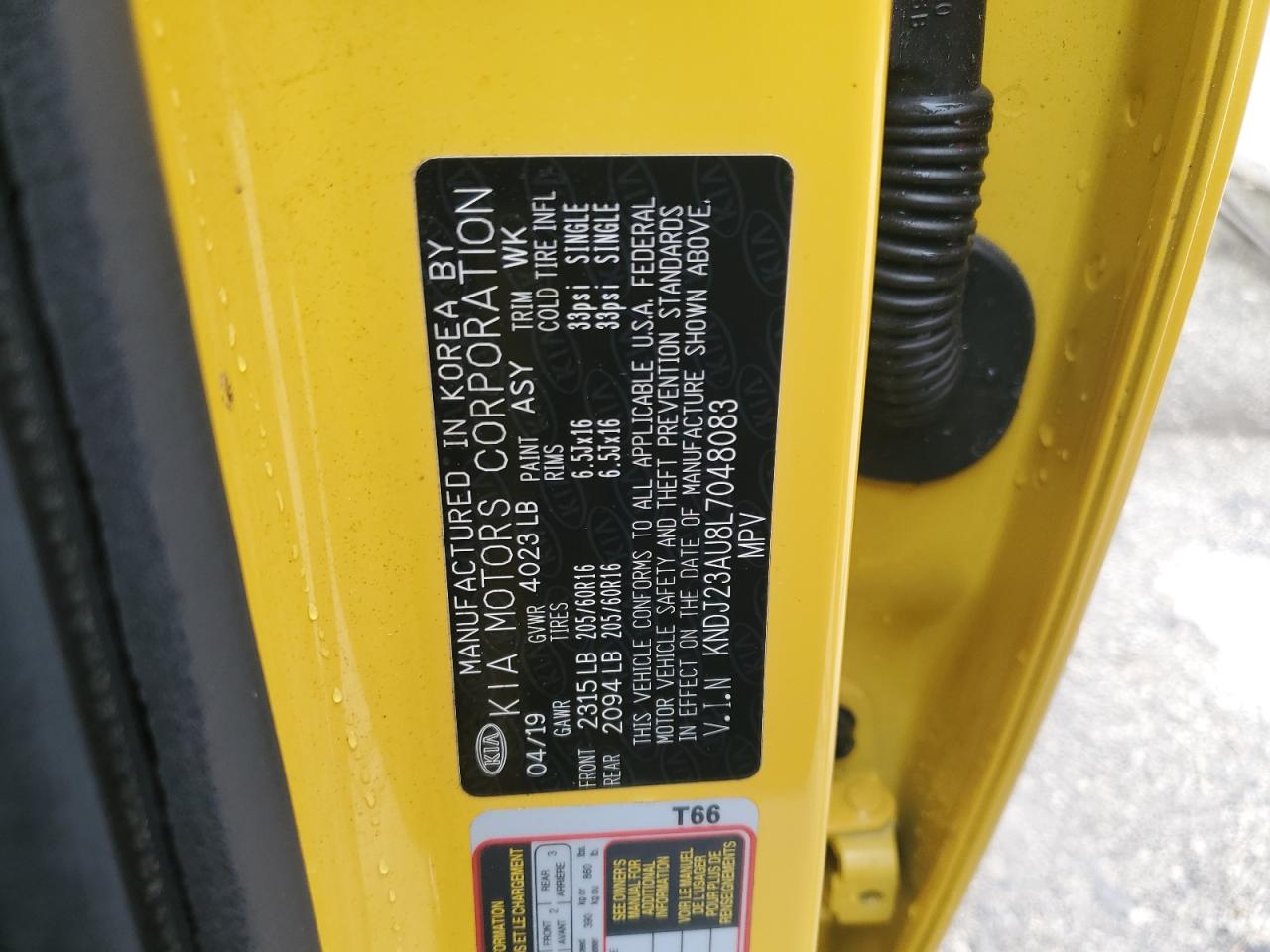 2020 Kia Soul Lx VIN: KNDJ23AU8L7048083 Lot: 86094125