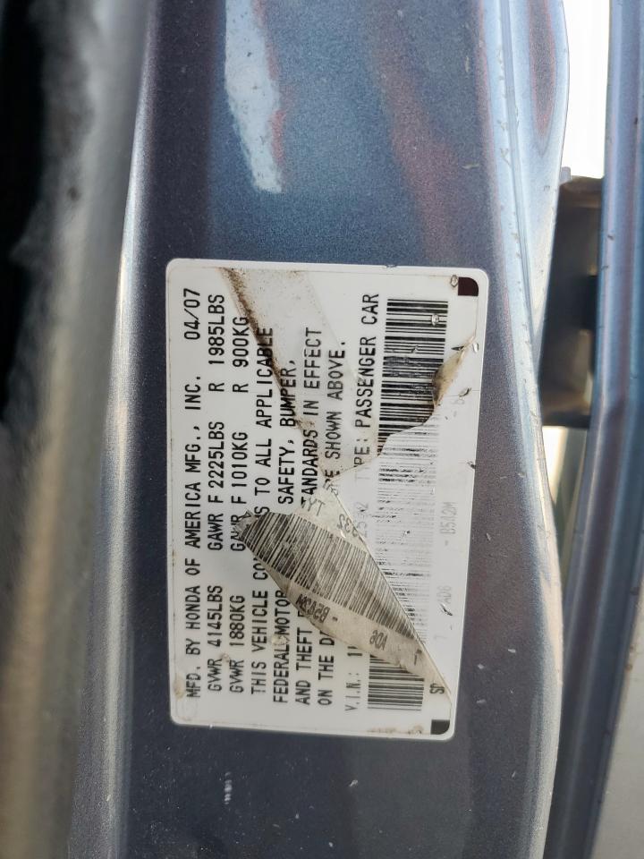 2007 Honda Accord Ex VIN: 1HGCM56767A162532 Lot: 84296545