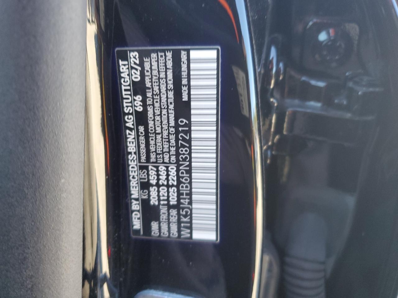 2023 Mercedes-Benz Cla 250 4Matic VIN: W1K5J4HB6PN387219 Lot: 84812705