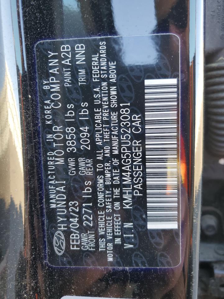 2023 Hyundai Elantra Sel VIN: KMHLM4AG5PU523081 Lot: 86179705