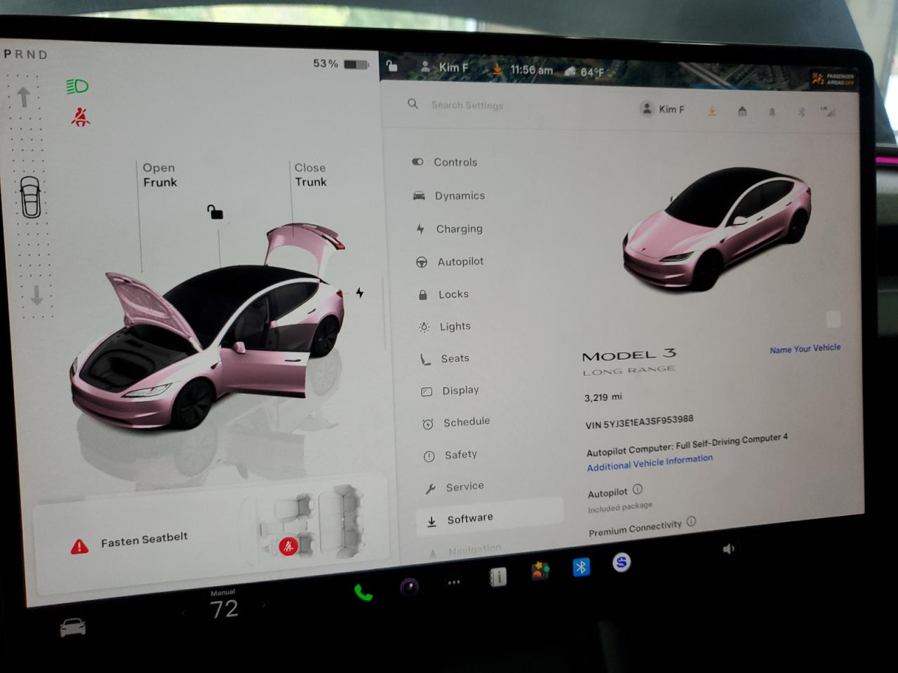 2025 Tesla Model 3 VIN: 5YJ3E1EA3SF953988 Lot: 85491765