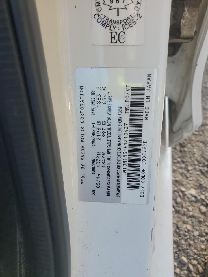 2014 Mazda 3 Grand Touring VIN: JM1BM1M31E1210437 Lot: 84193685