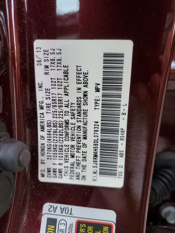 2013 Honda Cr-V Ex VIN: 5J6RM4H56DL076324 Lot: 84963765