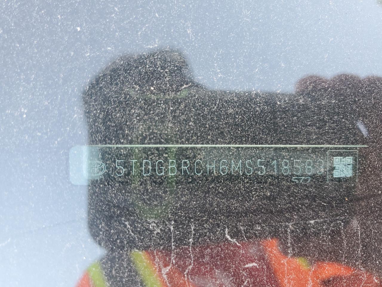 2021 Toyota Highlander Hybrid Xle VIN: 5TDGBRCH6MS518583 Lot: 85319075