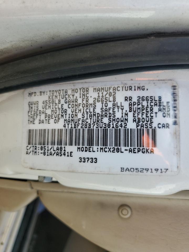 2003 Toyota Avalon Xl VIN: 4T1BF28B73U301642 Lot: 84198055