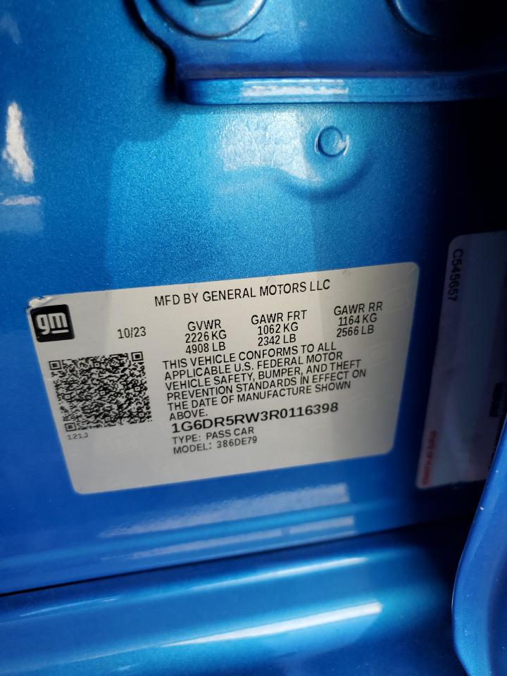 2024 Cadillac Ct5-V VIN: 1G6DR5RW3R0116398 Lot: 85274525