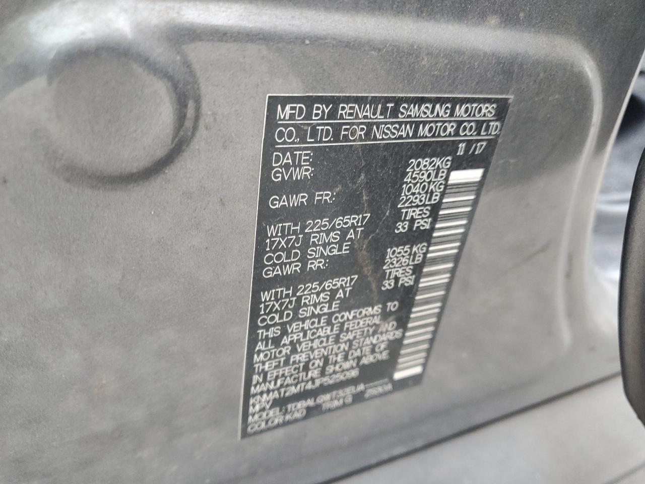 2018 Nissan Rogue S VIN: KNMAT2MT4JP525096 Lot: 85867735