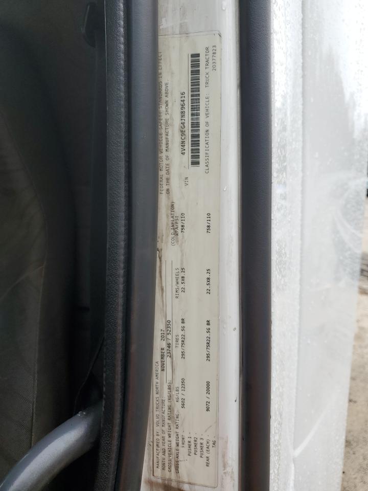 2018 Volvo Vn Vnl VIN: 4V4NC9EG4JN896416 Lot: 86089935