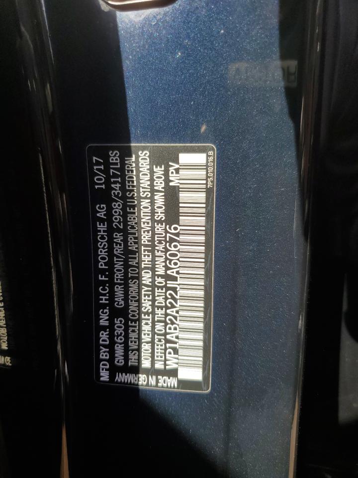 2018 Porsche Cayenne S VIN: WP1AB2A22JLA60676 Lot: 81859495