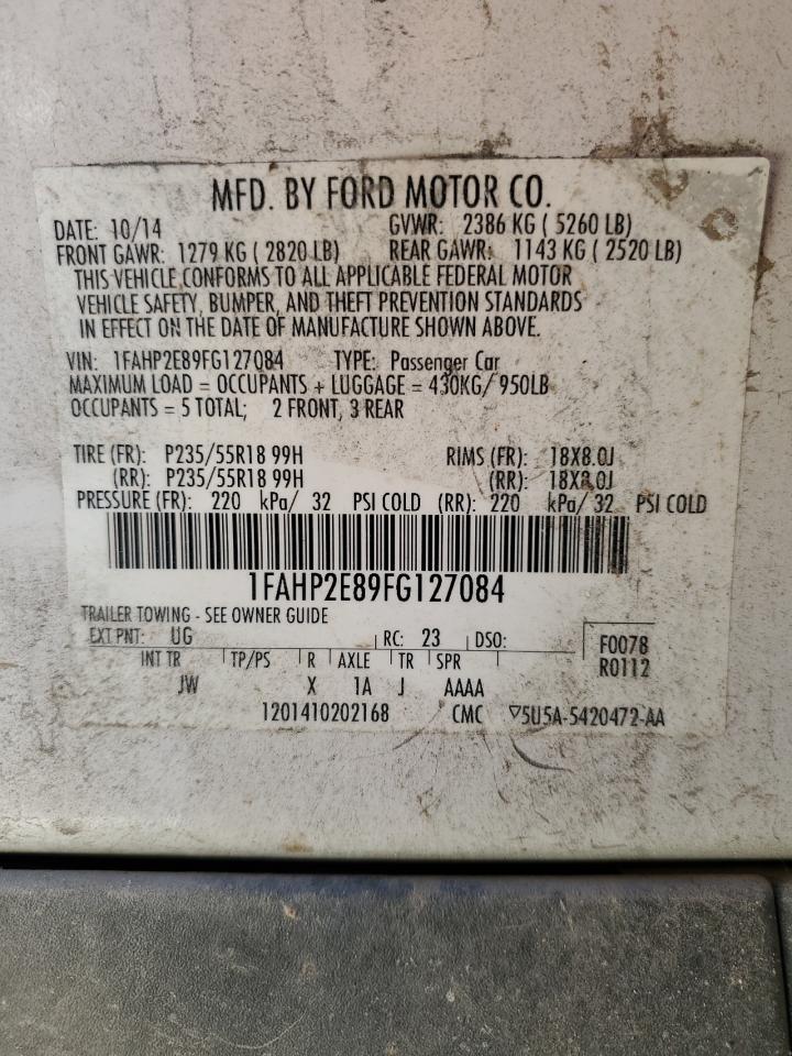 2015 Ford Taurus Sel VIN: 1FAHP2E89FG127084 Lot: 82440775