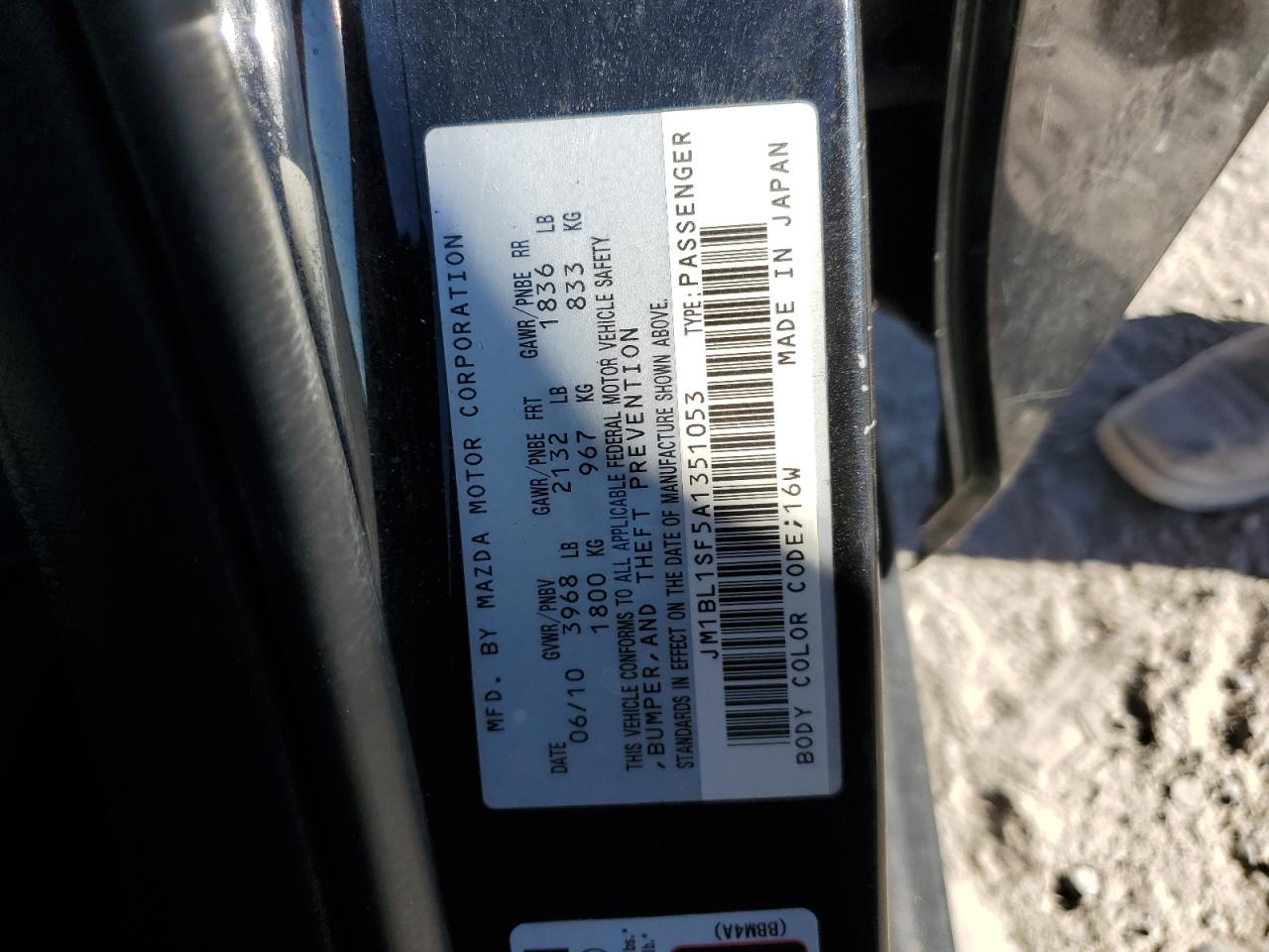 2010 Mazda 3 I VIN: JM1BL1SF5A1351053 Lot: 82425695