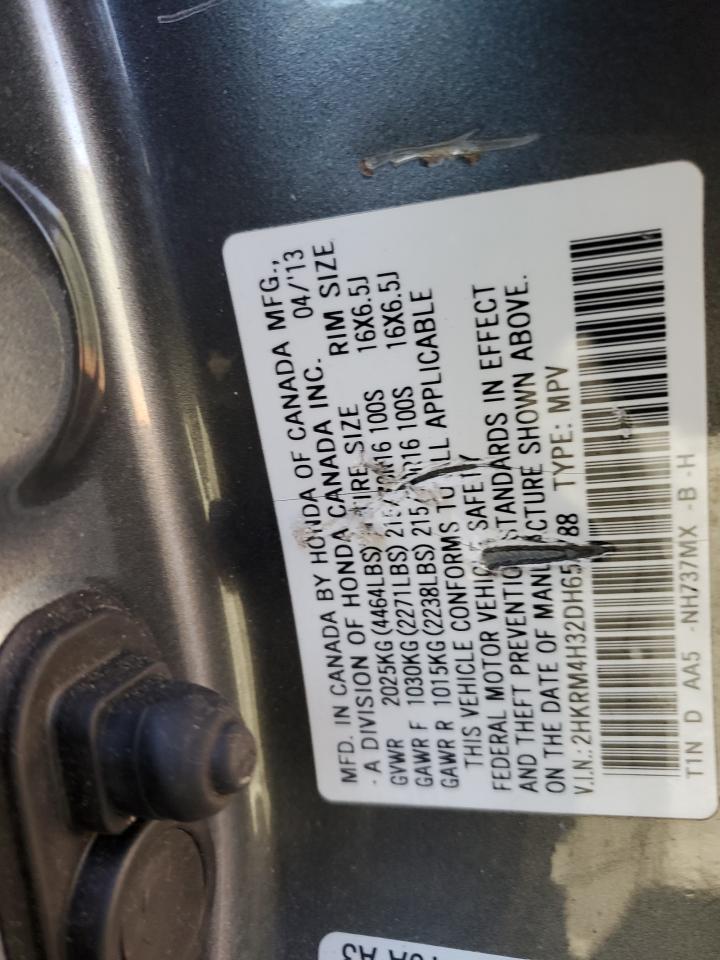 2013 Honda Cr-V Lx VIN: 2HKRM4H32DH652788 Lot: 90031375