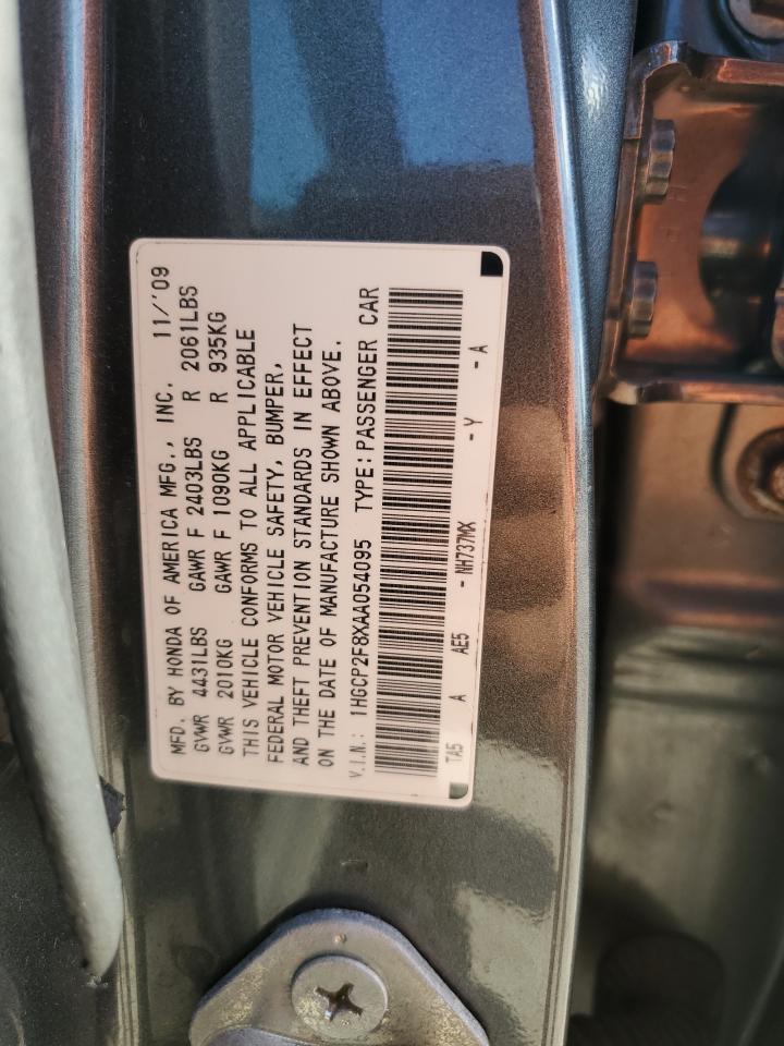 2010 Honda Accord Exl VIN: 1HGCP2F8XAA054095 Lot: 82413605