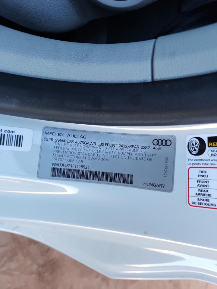 2015 Audi A3 Premium Plus VIN: WAU3FLFF1F1118521 Lot: 89491085