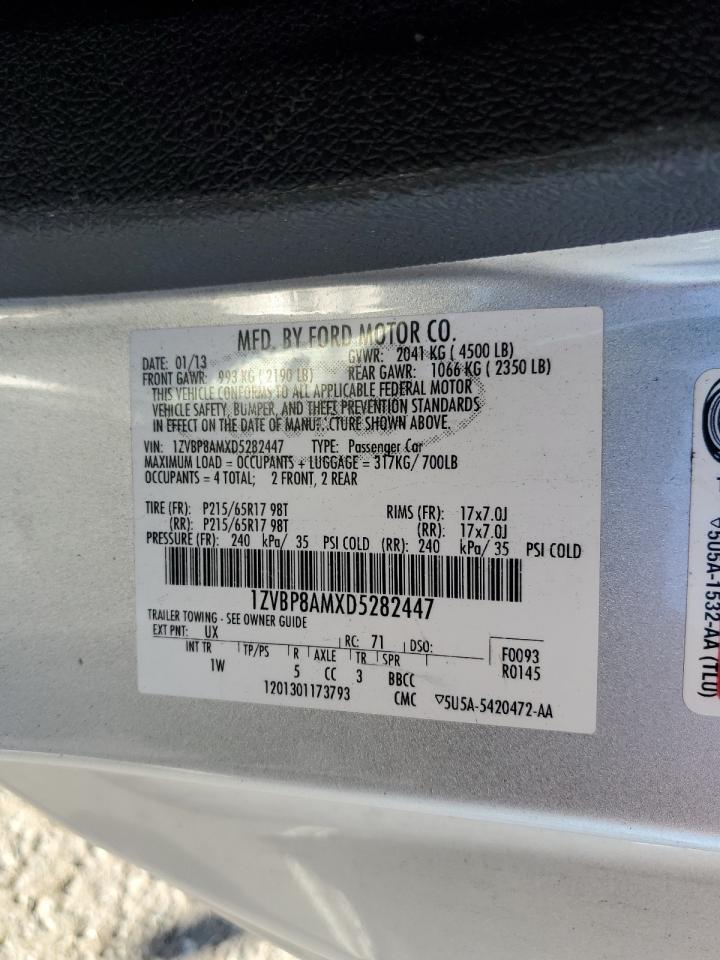 2013 Ford Mustang VIN: 1ZVBP8AMXD5282447 Lot: 90657605