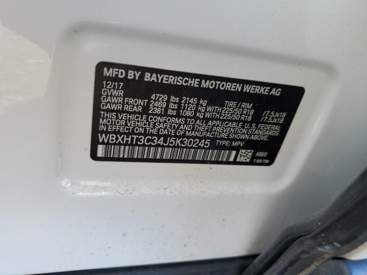 2018 BMW X1 xDrive28I VIN: WBXHT3C34J5K30245 Lot: 82327745