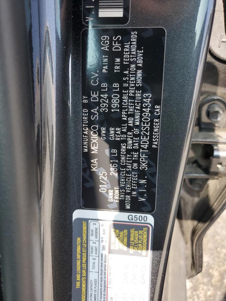 2025 Kia K4 Lx VIN: 3KPFT4DE2SE094343 Lot: 82337175