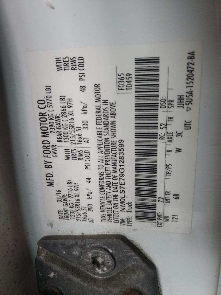 2016 Ford Transit Connect Xl VIN: NM0LS7E79G1283599 Lot: 87284415