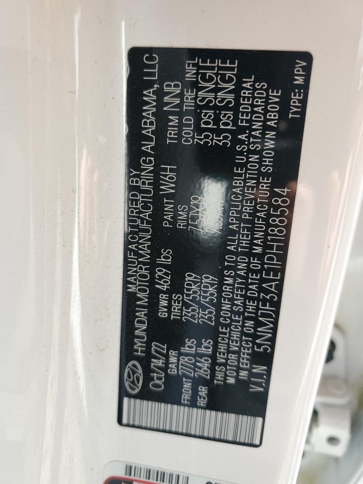 2023 Hyundai Tucson Sel VIN: 5NMJF3AE1PH188584 Lot: 89677755