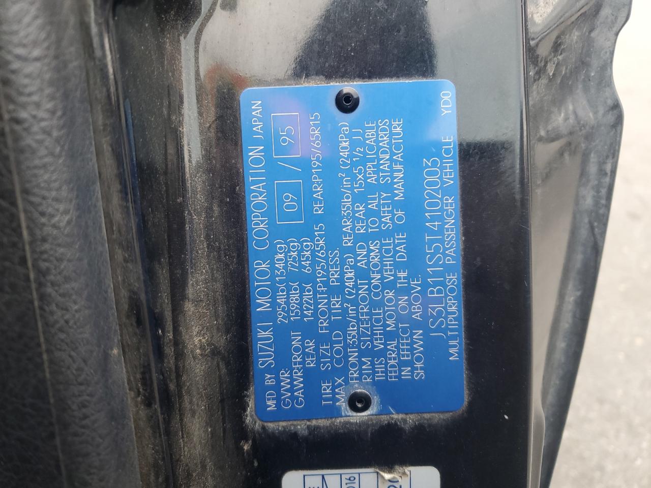 1996 Suzuki X90 Jlx VIN: JS3LB11S5T4102003 Lot: 82177345