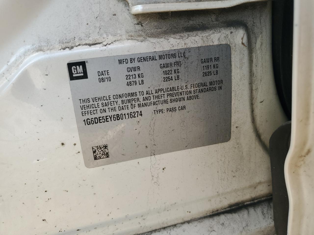 2011 Cadillac Cts Luxury Collection VIN: 1G6DE5EY6B0116274 Lot: 90988445