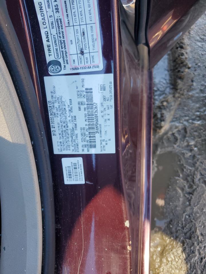 2011 Ford Fusion Se VIN: 3FAHP0HA0BR263657 Lot: 90705185