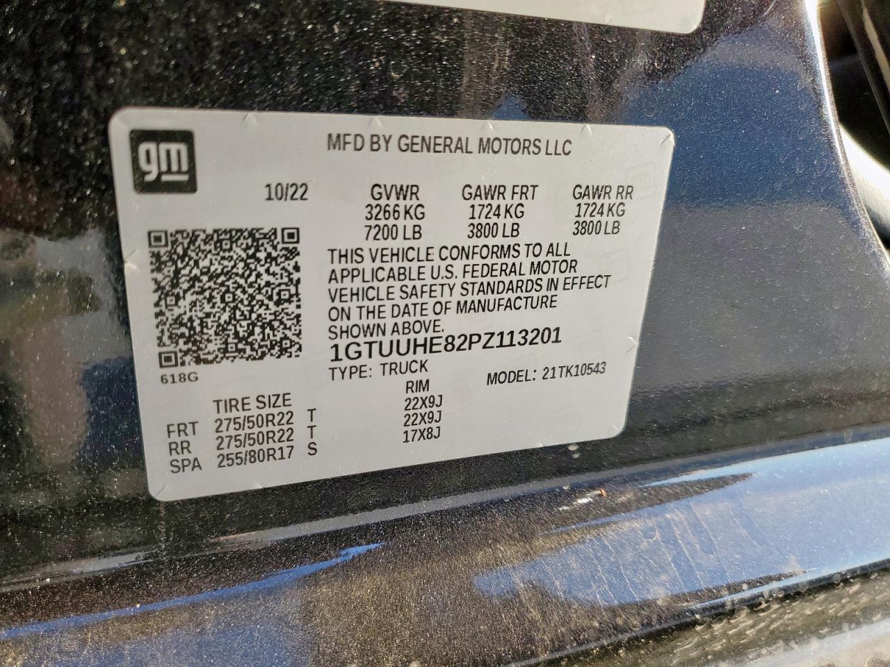 2023 GMC Sierra K1500 Denali Ultimate VIN: 1GTUUHE82PZ113201 Lot: 84561915