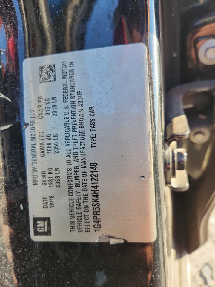 2017 Buick Verano Sport Touring VIN: 1G4PR5SK4H4122148 Lot: 86300565