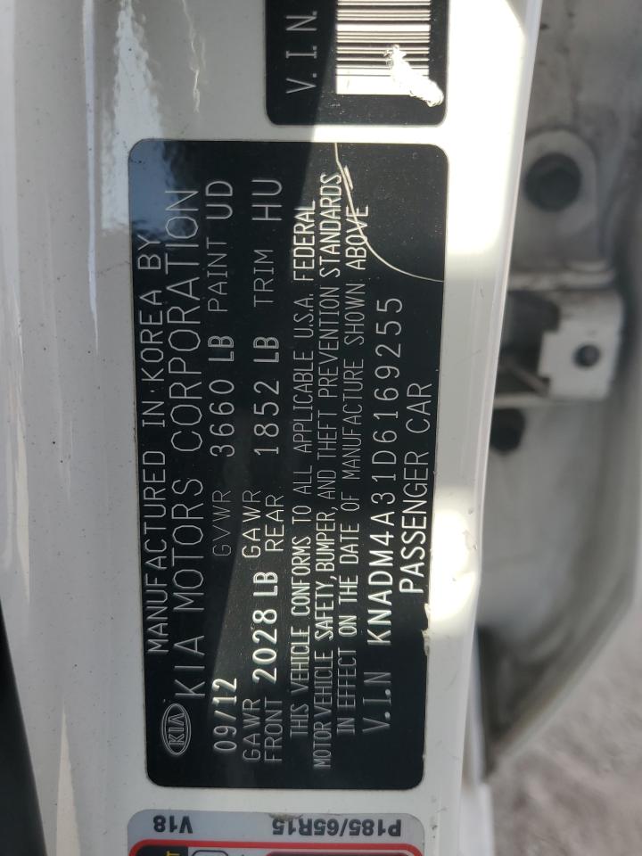 2013 Kia Rio Lx VIN: KNADM4A31D6169255 Lot: 85330045