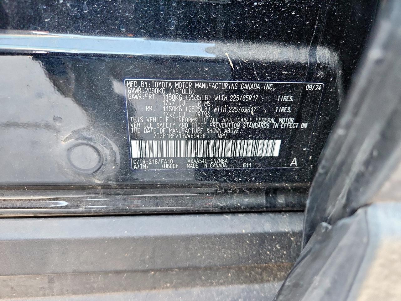 2024 Toyota Rav4 Xle VIN: 2T3P1RFV1RW489438 Lot: 82277415