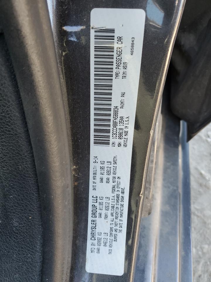 2015 Chrysler 200 Limited VIN: 1C3CCCAB8FN588834 Lot: 86788165