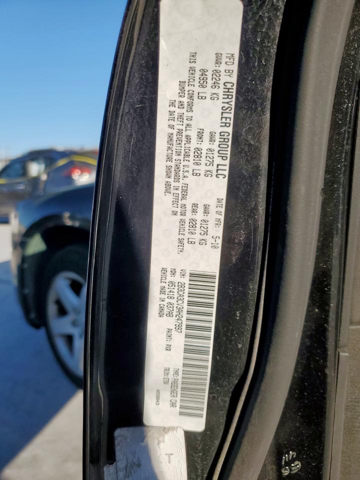 2010 Dodge Charger Sxt VIN: 2B3CA3CV3AH247997 Lot: 86073675