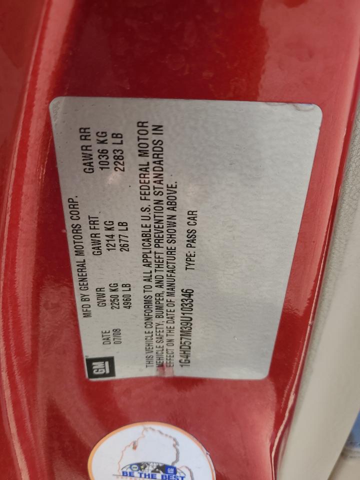 2009 Buick Lucerne Cxl VIN: 1G4HD57M39U103346 Lot: 85747615